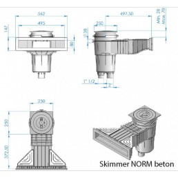 Skimmer ABS seria NORM beton