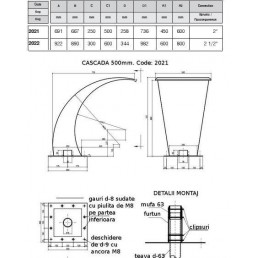 Cascada piscina 500 MM