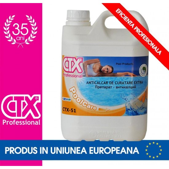 Anticalcar lichid pentru curatare piscine si filtre 5L